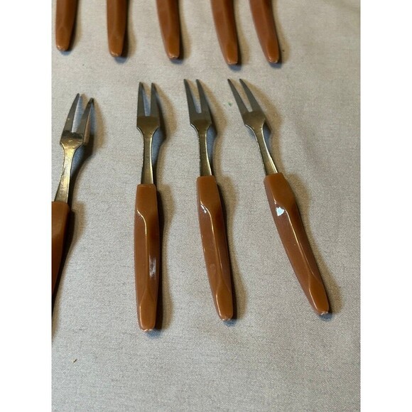 Vintage Appetizer Forks Lot of 9 - Picture 5 of 5